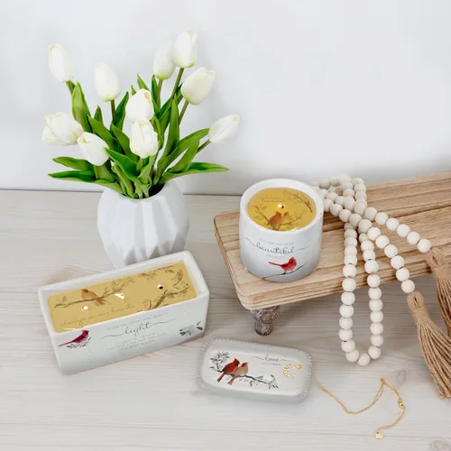 Vista 6 de Pavilion Gift Company - You Are My Most Beautiful Memory - Vela de cera de soja 100% de 8 onzas, vela de una sola mecha - Perfumada de jazmín