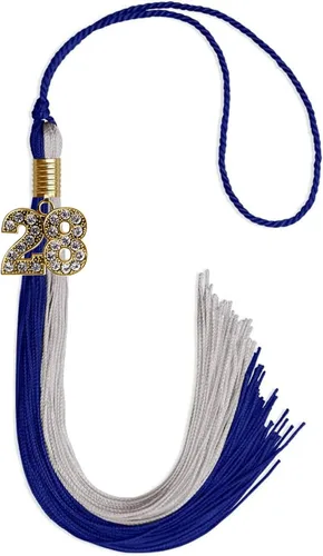Vista 71 de Endea Graduation Borla de doble color con dije dorado (negro/oro brillante, 2022)
