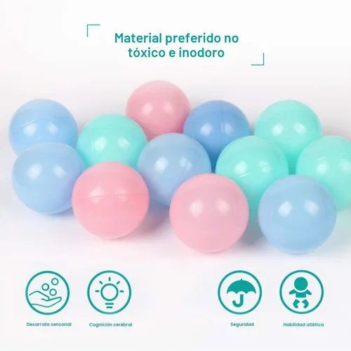Vista 5 de TRENDBOX 100 piezas Bolas de Piscina de Bolas Macaron Bolas de Plástico para Piscina de Bolas Corralito de Juegos Bebés Niños Niñas Fiestas
