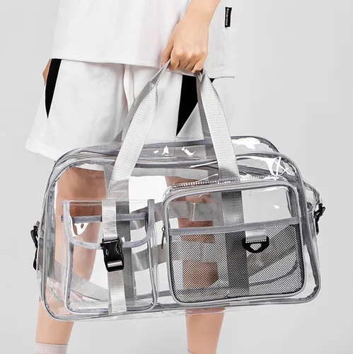 Vista 102 de Pequeña bolsa de gimnasio para mujer, bolsa de viaje con compartimento para zapatos