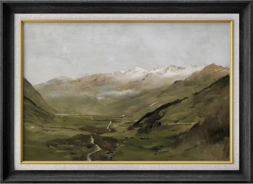Vista 62 de MUDECOR Lienzo enmarcado prémium para pared, pinos nevados en bosque de invierno, ilustraciones modernas, arte contemporáneo, escénico, divertido
