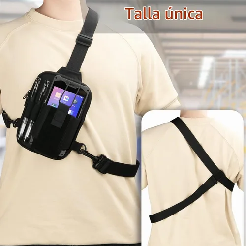 Vista 3 de Funda para Escáner, Arnés de Pecho Universal para Escáner de Código de Barras, Estuche de Transporte para Symbol, Zebra, USPS, Escáneres Postales
