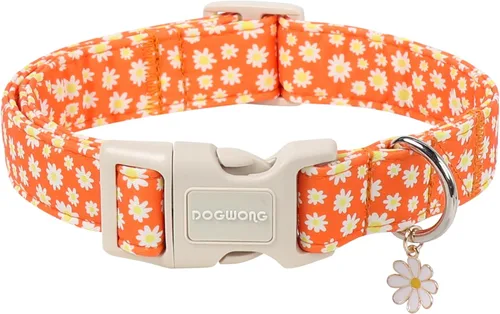 Vista 38 de DOGWONG Collar para perro de San Valentín, collar ajustable de algodón con corazón de caramelo azul, perfecto para perros pequeños a medianos