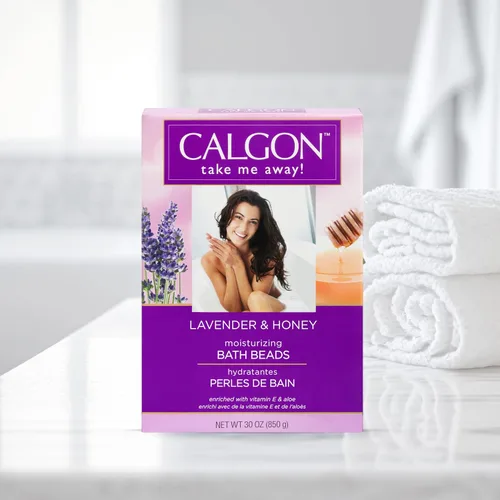 Vista 7 de Calgon Cuentas de baño ultra hidratantes, lavanda y miel, 30 onzas