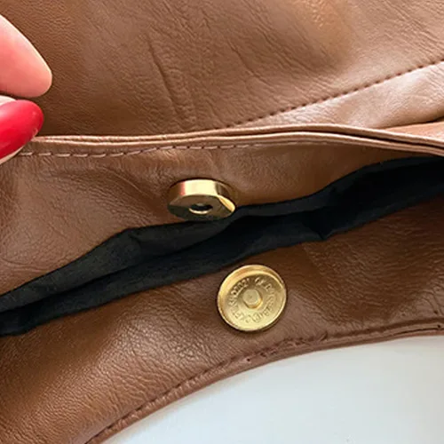 Vista 4 de Bolso de hombro para mujer de cuero suave de moda casual multifuncional con múltiples compartimentos