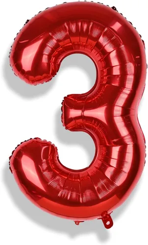 Vista 68 de Globos de Sirena Número 0 de 40 Pulgadas, Juego de Globos de Números Grandes Morado Verde Azulado Arcoíris 0-9, Globos de Números de Papel de Azul