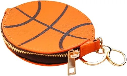 Vista 3 de Mini Momo Llavero deportivo para monedero, monedero, colgante Llavero de juego de pelota, bolsa con cremallera, lindo tenis, baloncesto, béisbol