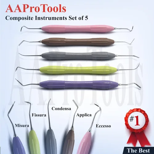 Vista 2 de Kit de instrumentos de llenado compuesto dental de silicona 5pcs Herramientas DN-2285