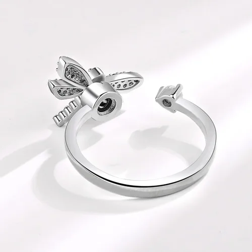 Vista 105 de Anillo de plata de ley 925, minimalista, ajustable, hecho a mano, para mujeres y niñas