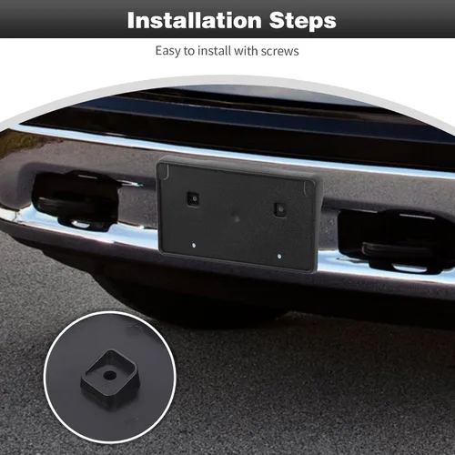 Vista 4 de CheroCar Soporte para placa de matrícula de neumáticos para Dodge Ram 2013-2018