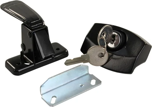 Vista 2 de JR Products 11685 Pestillo de puerta de autocaravana con bloqueo blanco