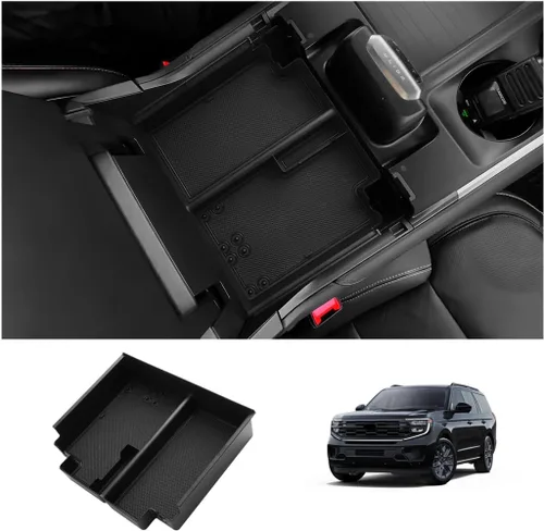 Vista 18 de LUWU Bandeja organizadora para consola central Ford Edge 2024 2020 2021 2022 2023 2024 Ford Edge SE/SEL/ST-Line/Titanio/ST, organizador de consola
