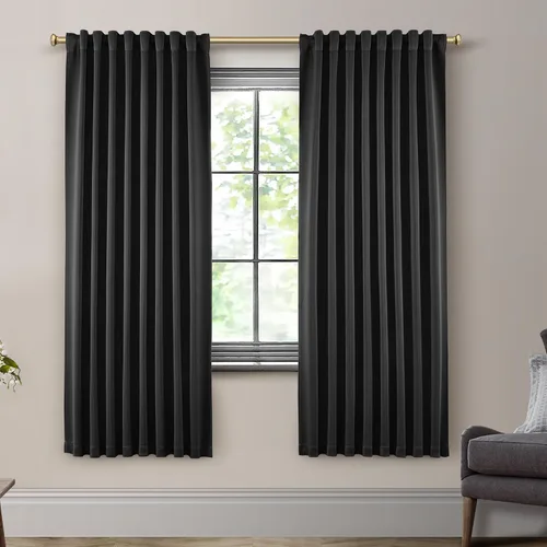 Vista 21 de SHINELAND Cortinas opacas cortas para ventanas de dormitorio, cortinas de baño, 45 pulgadas de largo