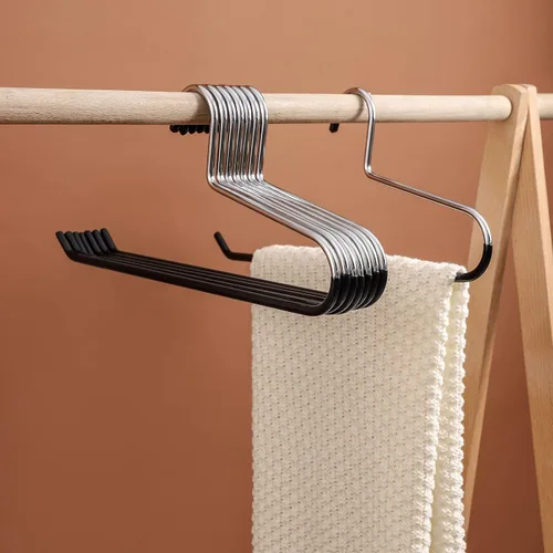 Vista 8 de Perchas para Mantas Perchas para Cortinas Resistentes que Ahorran Espacio Antideslizantes - Ideales para Colchas, Sacos de Dormir, Edredones