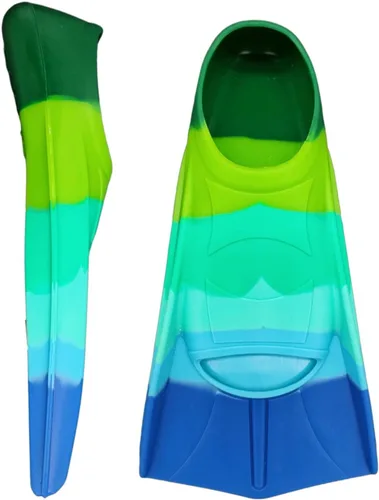 Vista 9 de Fadgesy - Aletas de entrenamiento de natación, cómodas aletas de silicona para nadar y bucear, tamaño adecuado para niños, niñas, niños y adultos