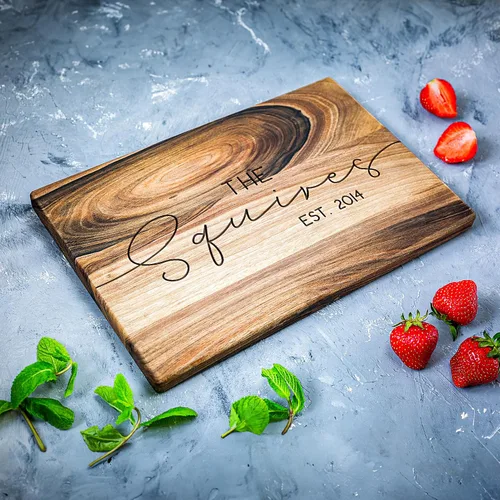 Vista 19 de Tabla de cortar personalizada, tabla de cortar grabada, tabla de cortar personalizada, regalo de boda, despedida de soltera, aniversario