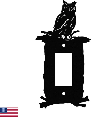Vista 9 de Owl in Woods - Placa de pared (potencia única, negro)