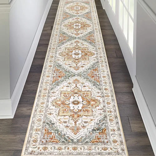 Vista 36 de Pauwer Alfombra vintage de flores 2 x 3 pulgadas, estilo envejecido, antideslizante, de pelo bajo, tapete para entrada, interior, pequeña, retro