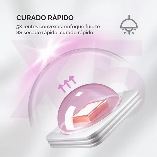 Vista 4 de Halmai Lámpara de uñas UV de mano para esmalte de gel, mini luz roja portátil con LED, secadora USB recargable inalámbrica, herramienta de salón