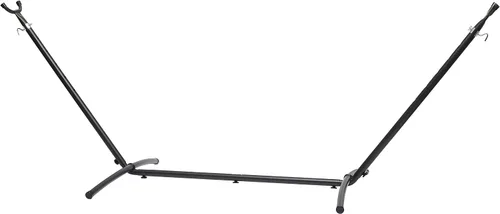 Vista 11 de Amazon Basics Hamaca doble con soporte de acero de 9 pies que ahorra espacio y funda de transporte, 2 personas, capacidad de 450 libras, rayas beige