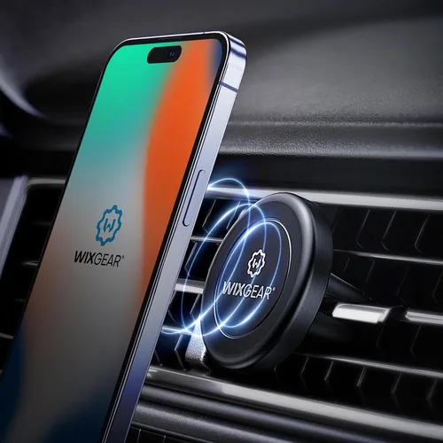 Vista 2 de Soporte magnético para teléfono en el coche, WixGear [2 Pack] Soporte magnético universal para ventilación de aire para teléfono en el coche