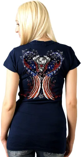 Vista 2 de Hot Leathers - Camiseta de alas de ángel para mujer