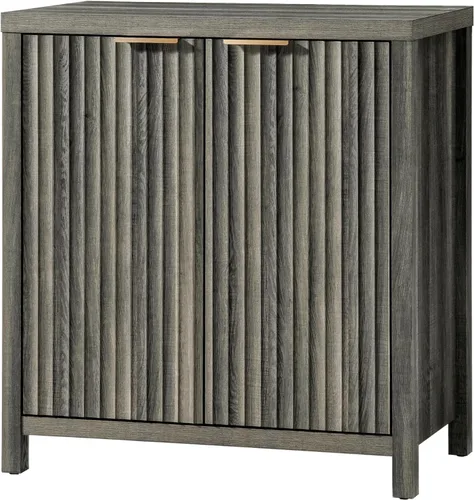 Vista 11 de OAKHAM HOME Oxford Storage Cabinet Fluted Sideboard Buffet with Adjustable Shelves Modern Accent Console Credenza for Hallway, Living Room, Entryway
