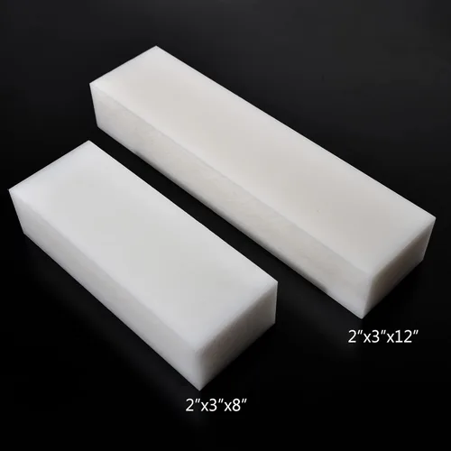Vista 2 de Bloque de HDPE Blanco PE Polietileno Rectangular Sólido Plástico Bloque de Golpeo de Alta Densidad Hoja Ideal para Proyectos de Bricolaje