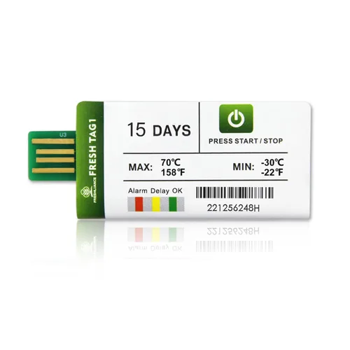 Vista 15 de Freshliance - Registrador de datos de temperatura desechable USB con 30000 puntos, informes PDF CSV automáticos de alta precisión, 7 días de uso
