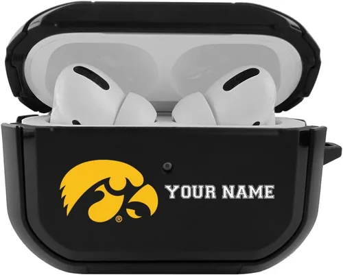 Vista 21 de Colegial - Funda negra duradera para Apple AirPods Pro (1ª/2ª generación) con mosquetón - Alabama Crimson Tide