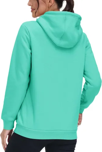 Vista 57 de MAGCOMSEN Sudaderas con capucha para mujer, con forro de sherpa, de vellón, para invierno, cálido, pesado, de algodón, con bolsillo