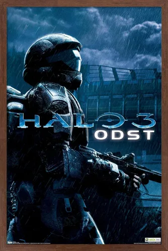 Vista 7 de Trends International aureola: ODST - Póster de pared de arte clave, 14.725 "x 22.375", versión enmarcada de madera de granero
