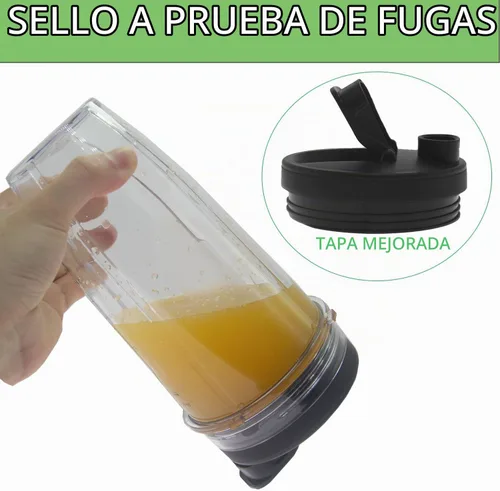 Vista 2 de Vasos de licuadora de repuesto para Ninja, vasos de licuadora de 24 onzas con tapas para llevar compatibles con Ninja BL450 BL456 BL480 BL482 BL642