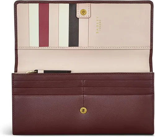 Vista 3 de RADLEY London Shadow Stripe - Cartera grande con solapa, Merlot