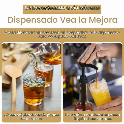 Vista 5 de Paquete de 12 dispensadores de bomba de jarabe negro para botellas de plástico de 25.4 fl oz Torani