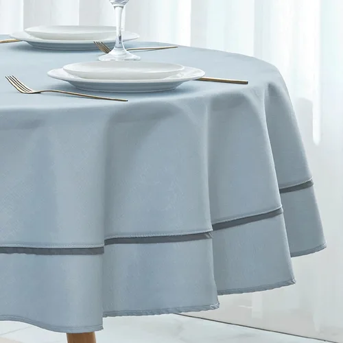 Vista 17 de EHouseHome Mantel de tela resistente con encaje blanco, impermeable, sin arrugas, resistente a las manchas, a prueba de aceite, para comedor