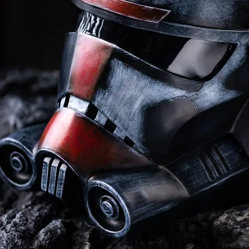 Vista 7 de SW - Casco Clone de la serie negra, máscara clásica para cosplay, de lujo, accesorios coleccionables de Halloween