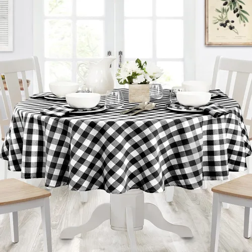 Vista 22 de Home Bargains Plus Country Rustic Buffalo - Juego de 4 manteles individuales de algodón a cuadros, color negro, a cuadros, de fácil cuidado