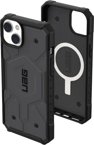 Vista 8 de URBAN ARMOR GEAR UAG - Funda protectora diseñada para iPhone 14 Plus, color negro, de 6.7 pulgadas, Pathfinder con imán integrado, compatible