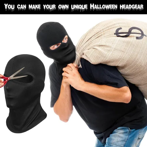 Vista 3 de Zhanmai 6 piezas de máscara de cara completa de Halloween cubierta de cara completa de elastano máscara de capucha máscara de piel cubierta de piel