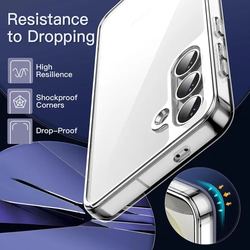 Vista 3 de JETech Funda protectora para Samsung Galaxy S24+ / S24 Plus 5G y protector de lente de cámara