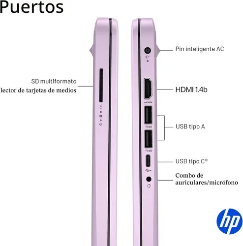 Vista 8 de HP Computadora portátil ultra ligera de 14 pulgadas 2026 Premium, MS Office, Copilot AI, CPU Intel de 4 núcleos, RAM DDR5 de 4 GB, almacenamiento