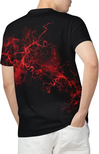 Vista 4 de Anime Mens Tshirt Kaisen Men and Women Japanese Cartoon 3D Printing Black Unisex Gojo Yuji Adult Teenagers Tee
