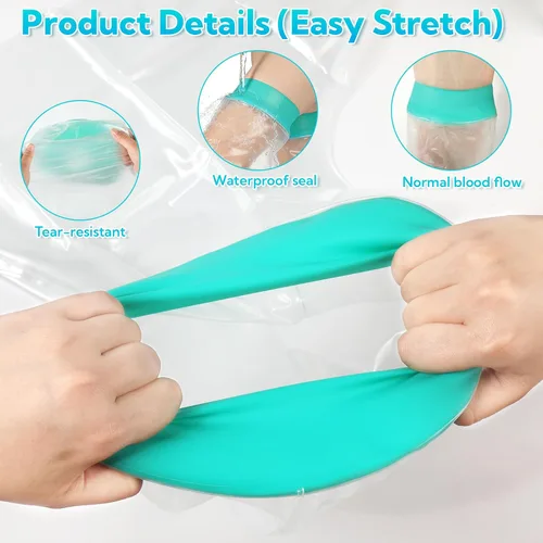 Vista 7 de VZZNN Fundas de fundición para patas de ducha, paquete de 2 fundas impermeables para patas de ducha, funda de ducha reutilizable para protector