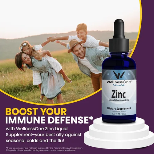 Vista 6 de WellnessOne Gotas de zinc líquido iónico para apoyo a la inmunidad, suplementos líquidos de zinc altamente absorbibles para niños y adultos, probado