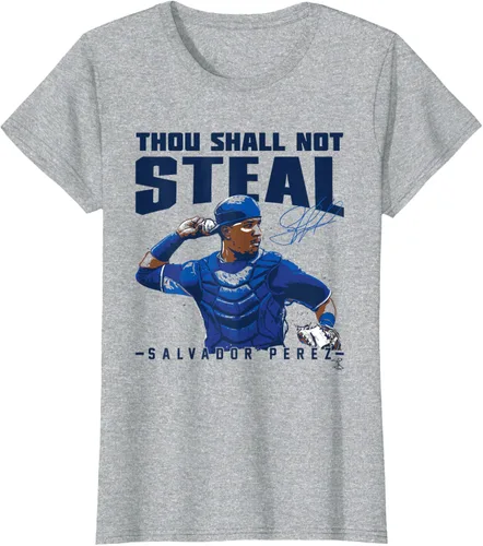 Vista 5 de Salvador Perez Thou Shall Not Steal - Camiseta, gris, S