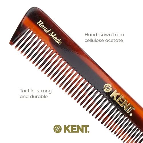Vista 5 de Kent Peine de doble diente 4T de 6 pulgadas - Apósito de dientes finos y anchos, peine de aseo para cabello, barba, bigote. Estilo grueso y fino