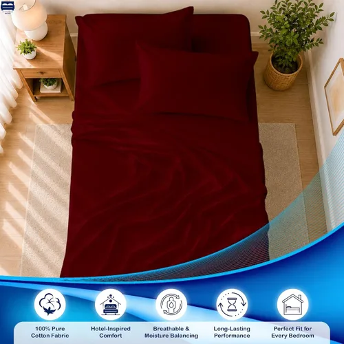 Vista 3 de Juego de sábanas para cuna de 33 x 75 pulgadas, juego de sábanas de algodón egipcio (4 piezas) para colchón de tamaño cuna ajustable para cama