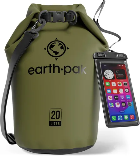 Vista 12 de Earth Pak Bolsa Seca Impermeable - Mochila Impermeable de Cierre Enrollable Superior Mantiene el Equipo Seco para Kayak con Funda Impermeable