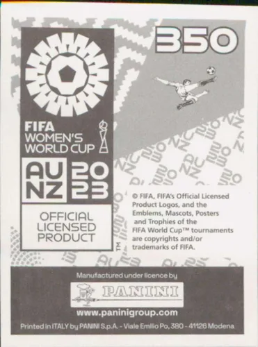 Vista 2 de Panini FIFA - Pegatinas para la Copa Mundial Femenina #350 Damaris Egurrola Países Bajos Mini Pegatina de Futbol de Fútbol 2023